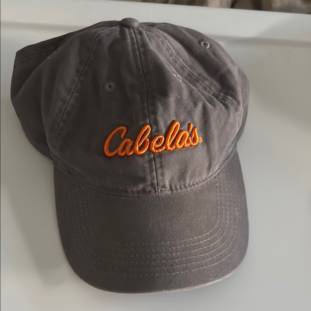 Cabela's Gray Cap with Orange Logo